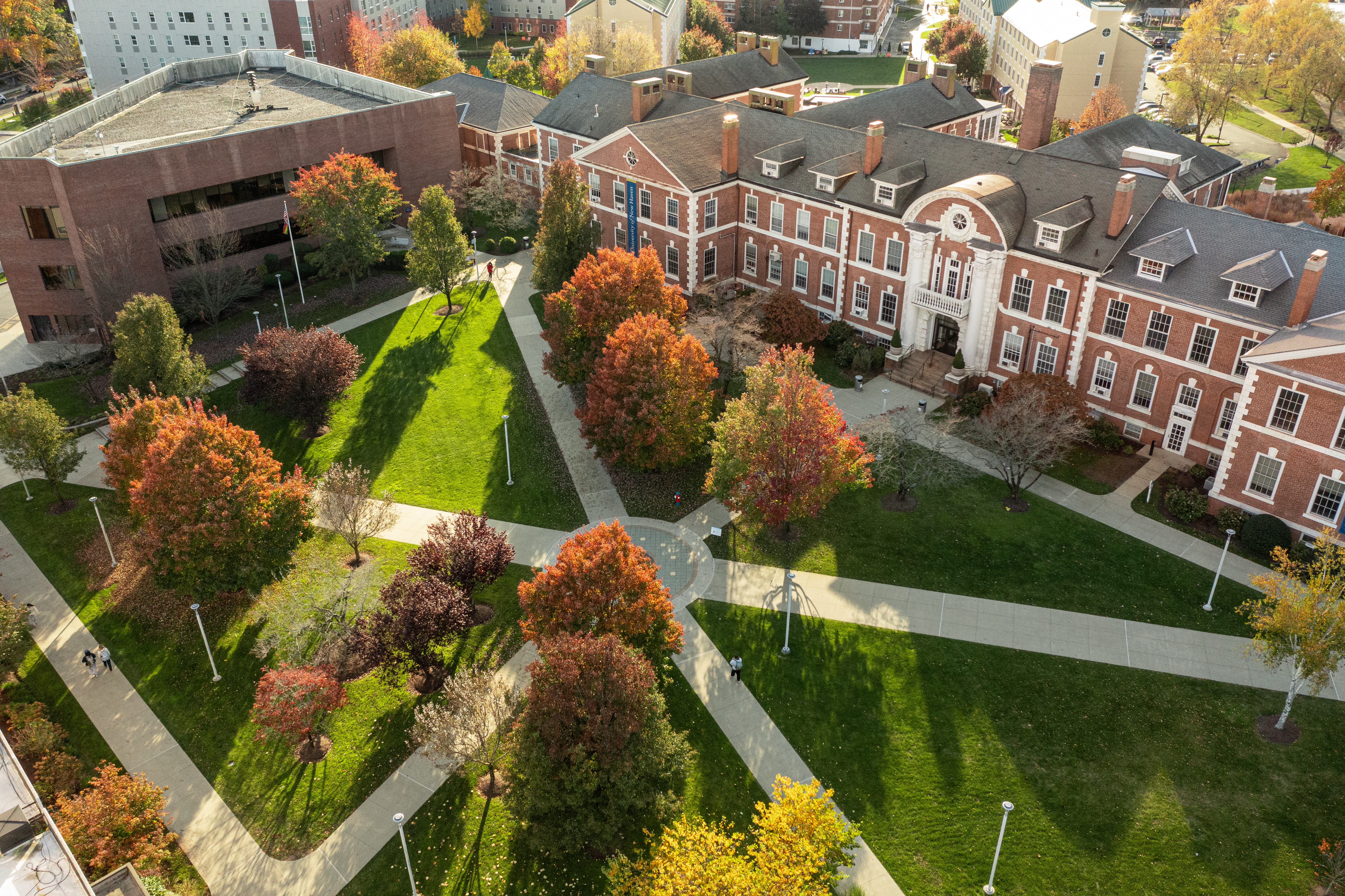 University of New Haven Main Campus as viewed from the air.